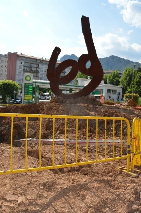 L'esboranc al passeig de la Pau de Berga