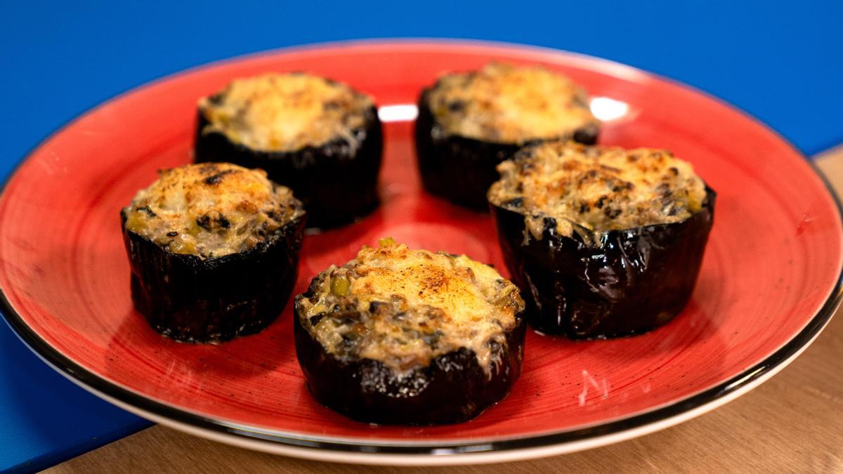 Berenjenas rellenas de champiñones de los hermanos Torres.