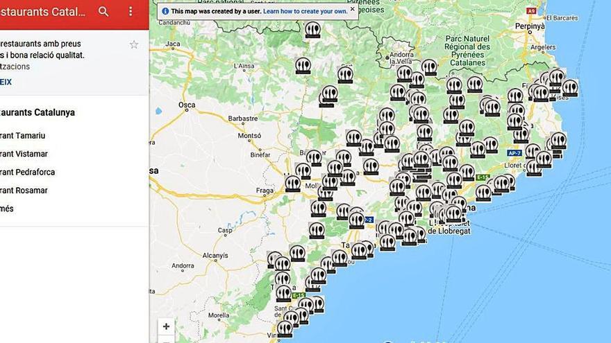 Una de les opcions és fer la cerca directament sobre el mapa