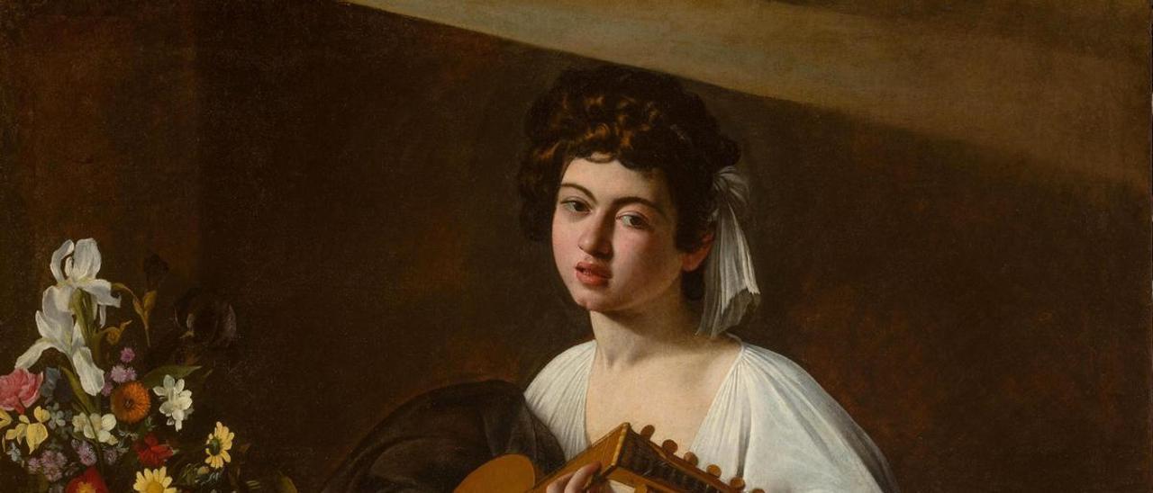 Apolo tocando el laúd, Caravaggio, 1595.