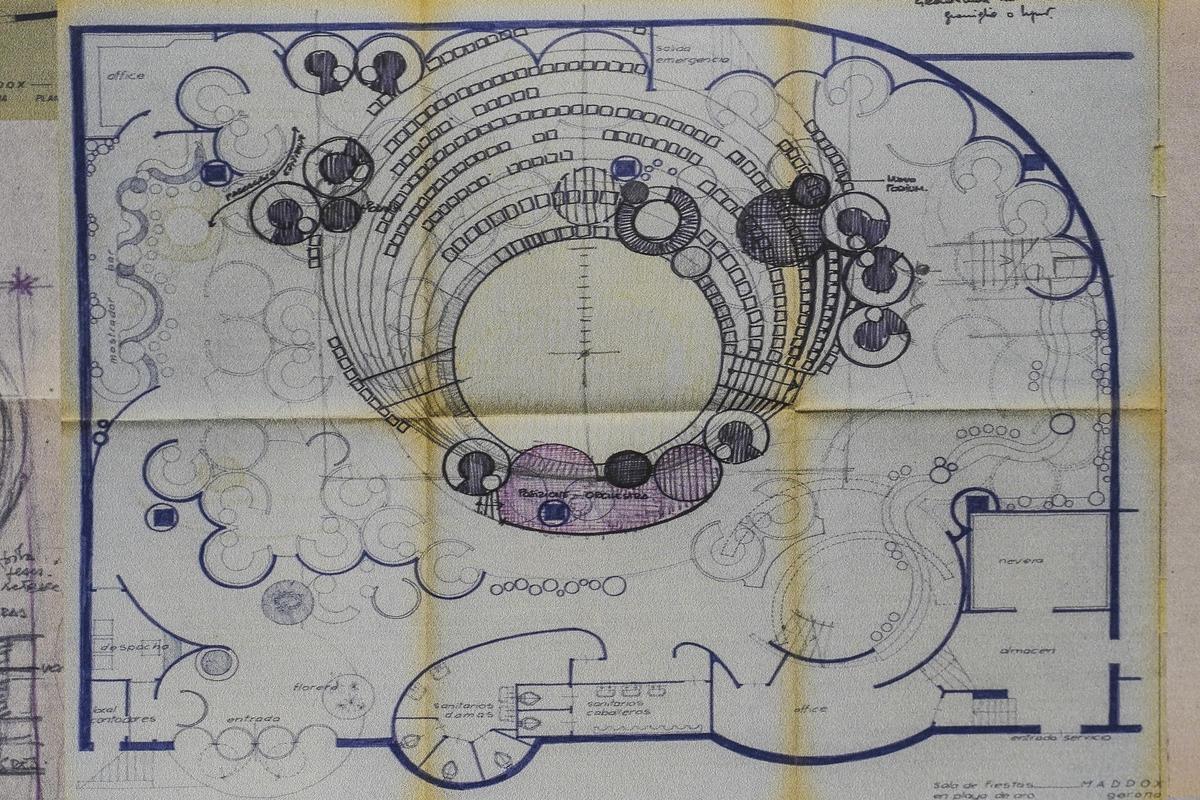 Uns dels plànols de l'interior de la discoteca Maddox.