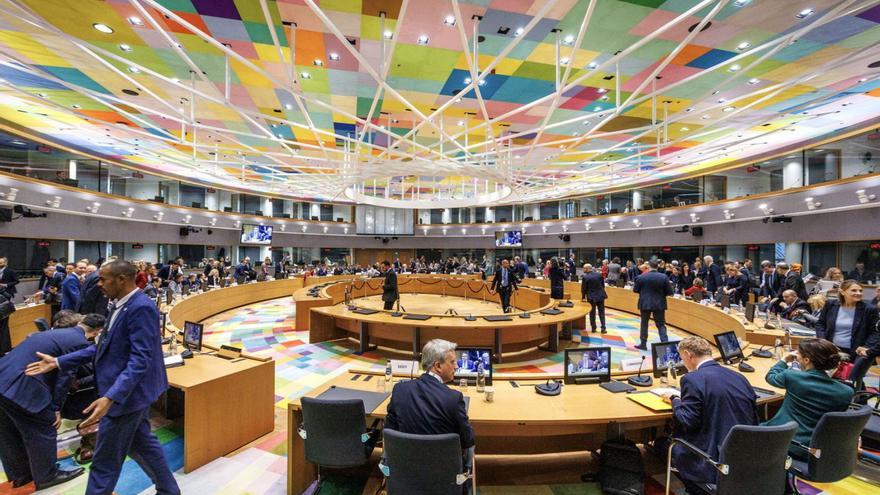 Sesión plenaria del Consejo de la Unión Europea en Bruselas, en una foto de archivo. | Efe