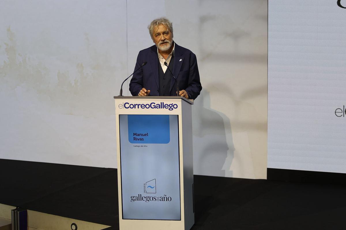 Manuel Rivas durante su discurso