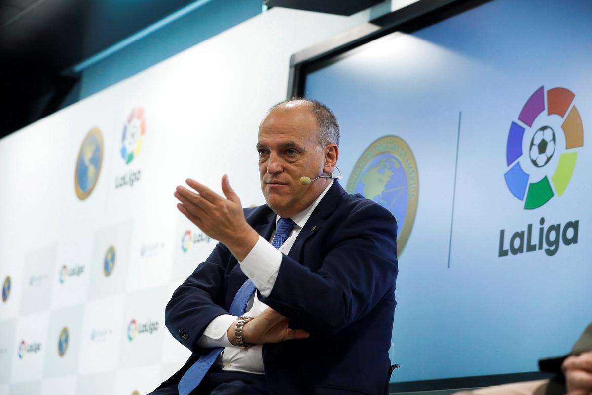 El presidente de LaLiga, Javier Tebas.