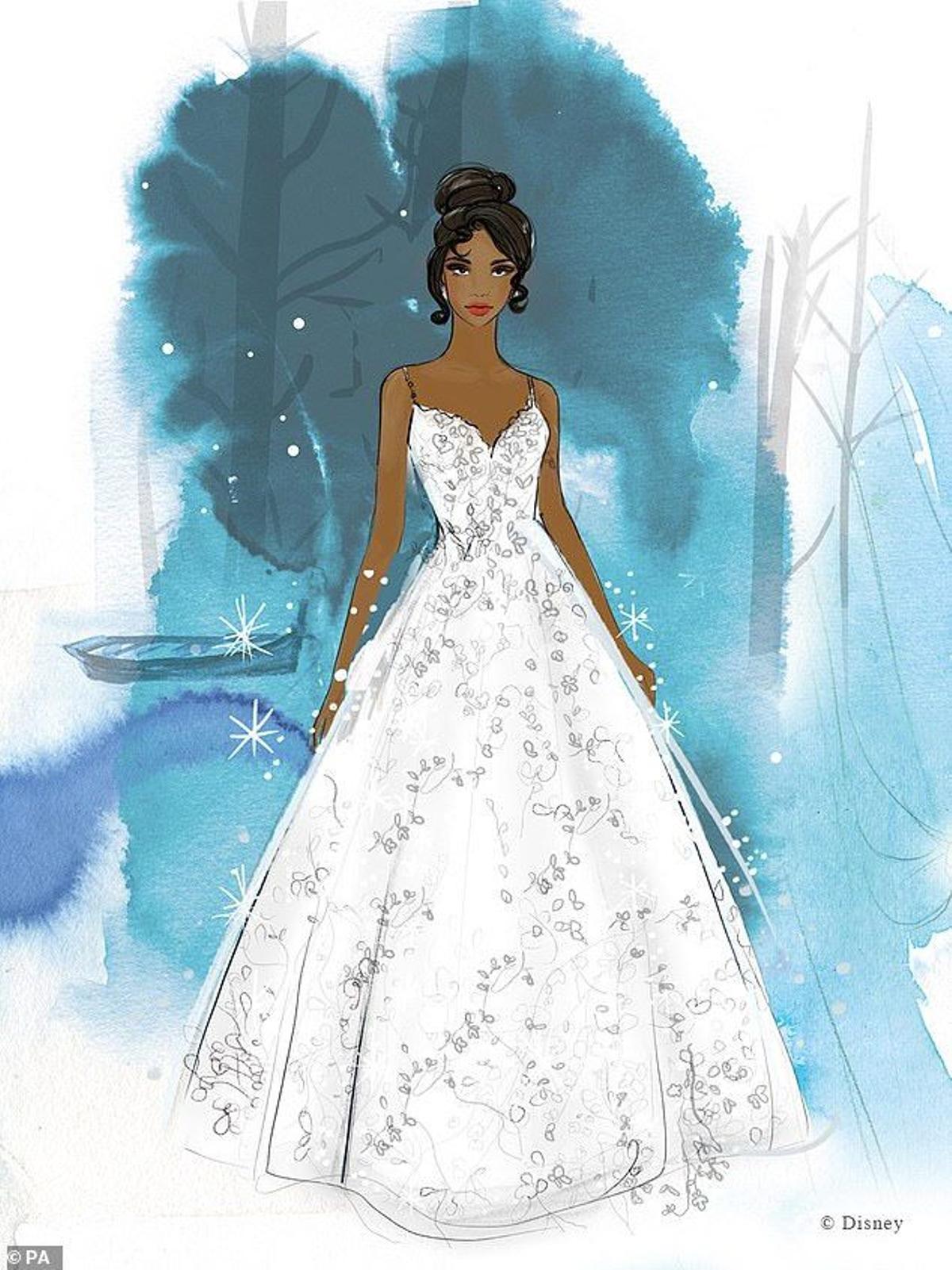 El vestido de novia Disney inspirado en Tiana y el sapo