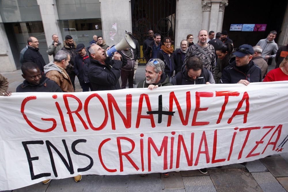 Protesta dels escombriaires de Girona