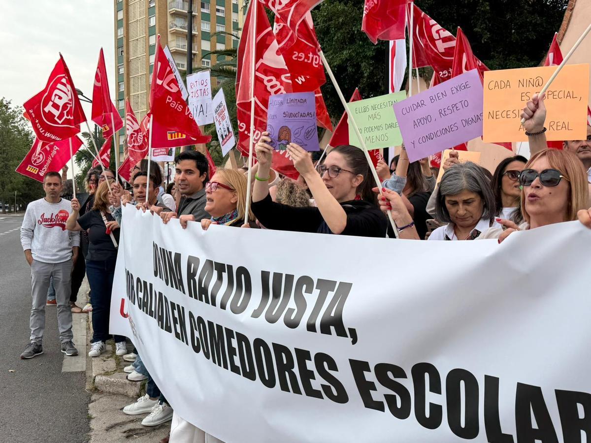 Concentración de los profesionales de comedores escolares