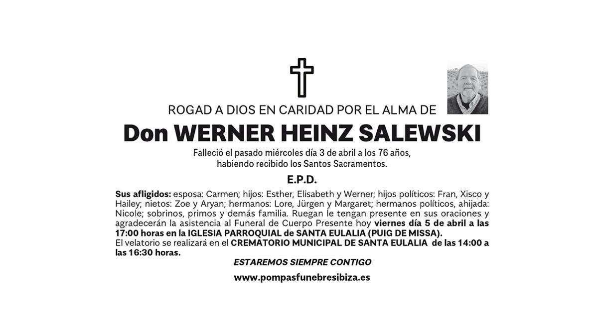 Salewski Esquela Werner Heinz Salewski