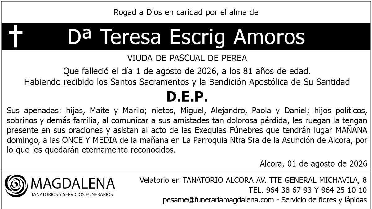 Dª Teresa Escrig Amoros