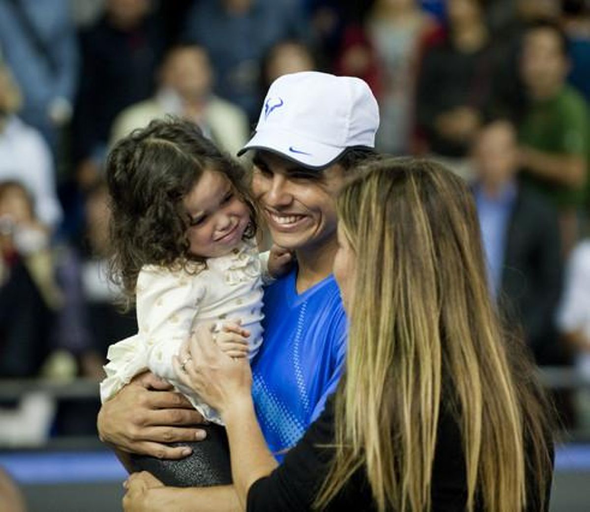 Arantxa Sánchez Vicario amb la seva filla i Rafa Nadal, en l’homenatge a Andrés Gimeno. Arantxa Sánchez Vicario amb la seva filla i Rafa Nadal, en l’homenatge a Andrés Gimeno.