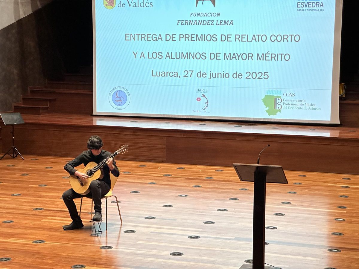 Asier Pérez Braña, durante su actuación.