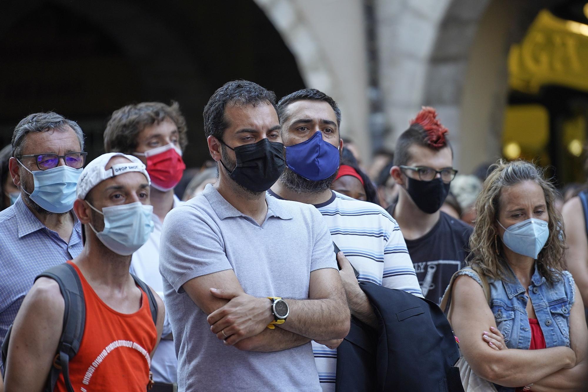 Concentració per condemnar la mort de Samuel Luiz a Girona