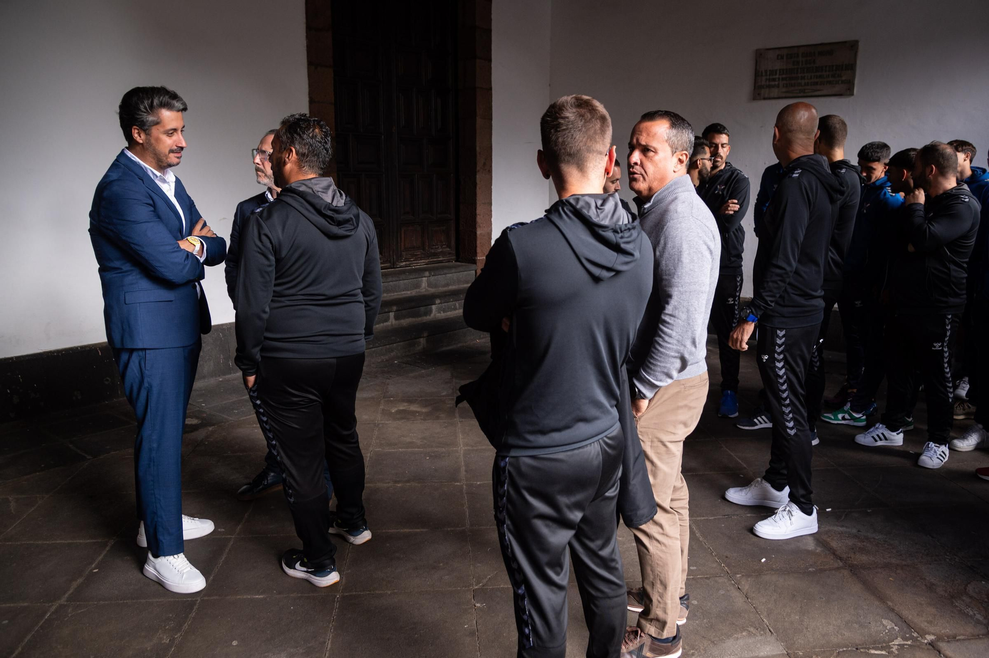Recepción al CD Tenerife B en el Ayuntamiento de La Laguna