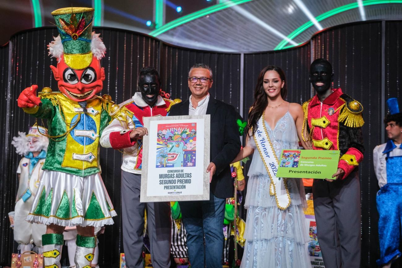 Ganadores del concurso de murgas del Carnaval de Santa Cruz de Tenerife 2022