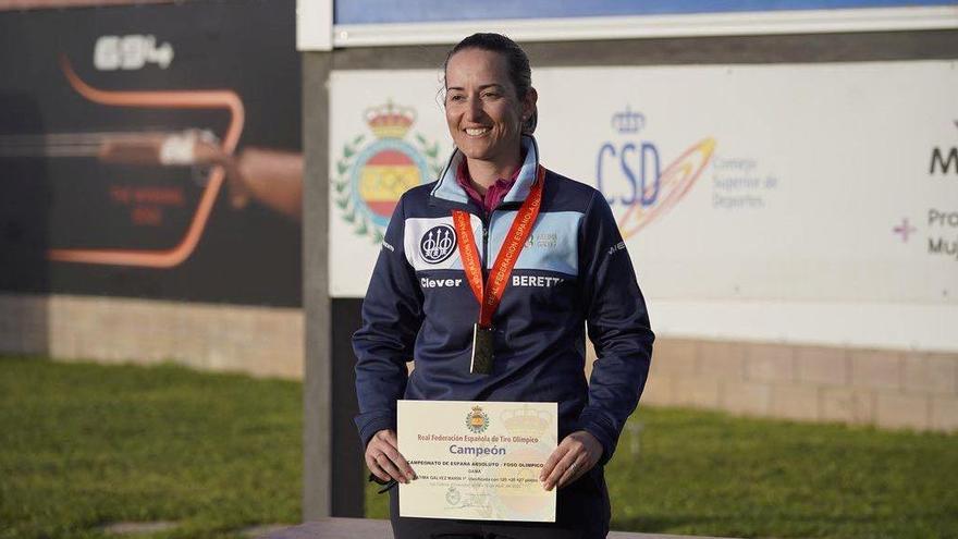 Fátima Gálvez, tras ganar una competición.