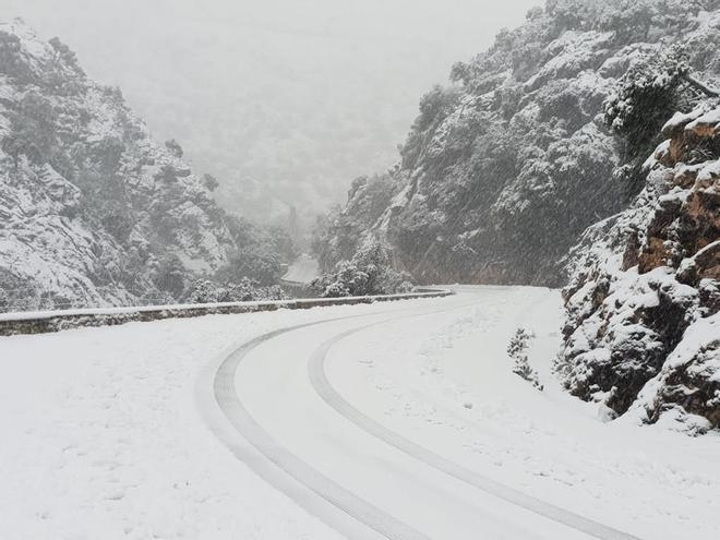 Schnee in der Tramuntana: Eindrucksvolle Bilder vom 28. Januar
