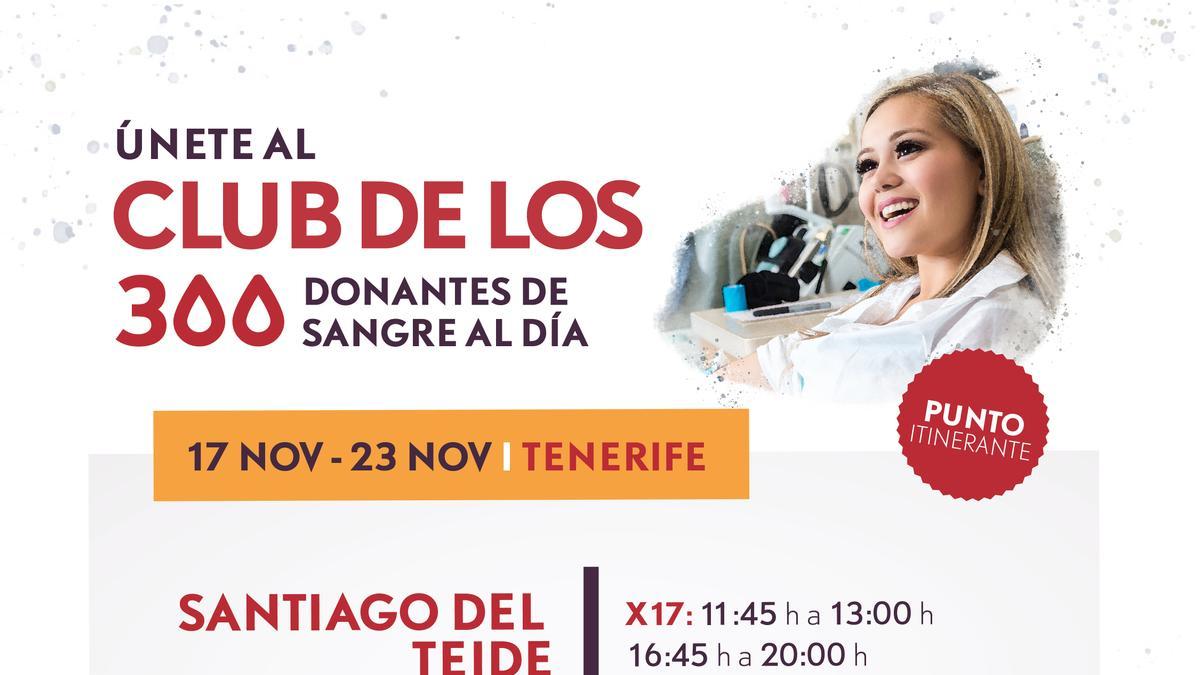 Campaña de donación de sangre en Puerto de Santiago del 17 al 23 de noviembre