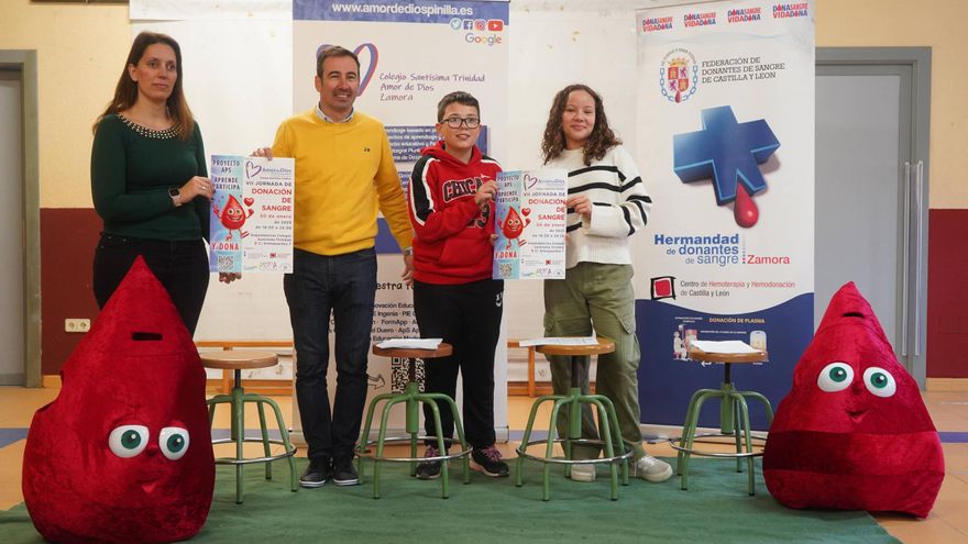 Escolares incentivan la donación de sangre en el barrio de Pinilla de Zamora