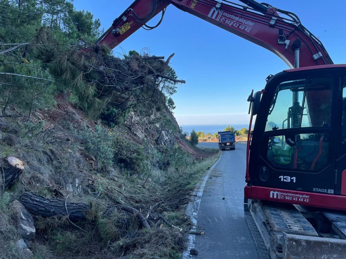 Trabajos en la carretera.