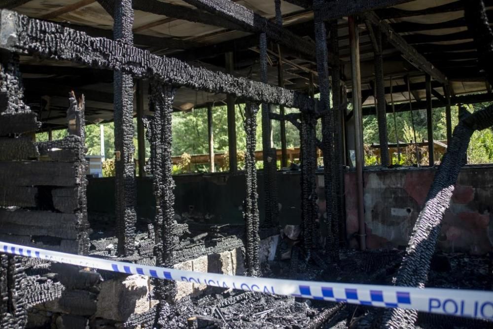 Arde el local de la cafetería de las Pozas de Maimón en Ourense