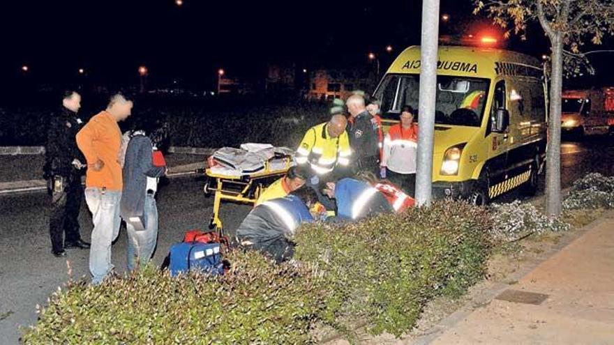 Un motorista herido en Son Sardina