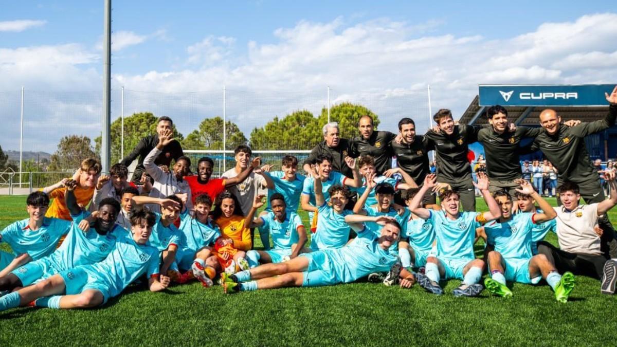 El Barça ganó 0-3 al Gimnàstic de Manresa y se proclamó campeón de la DH Cadete