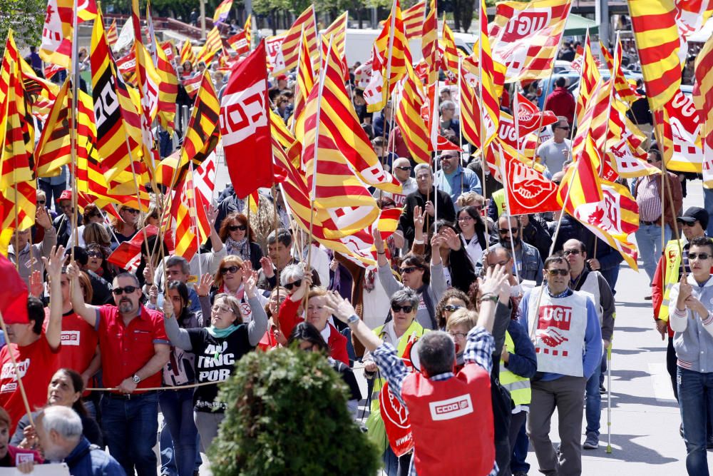 Manifestació del primer de maig a Girona