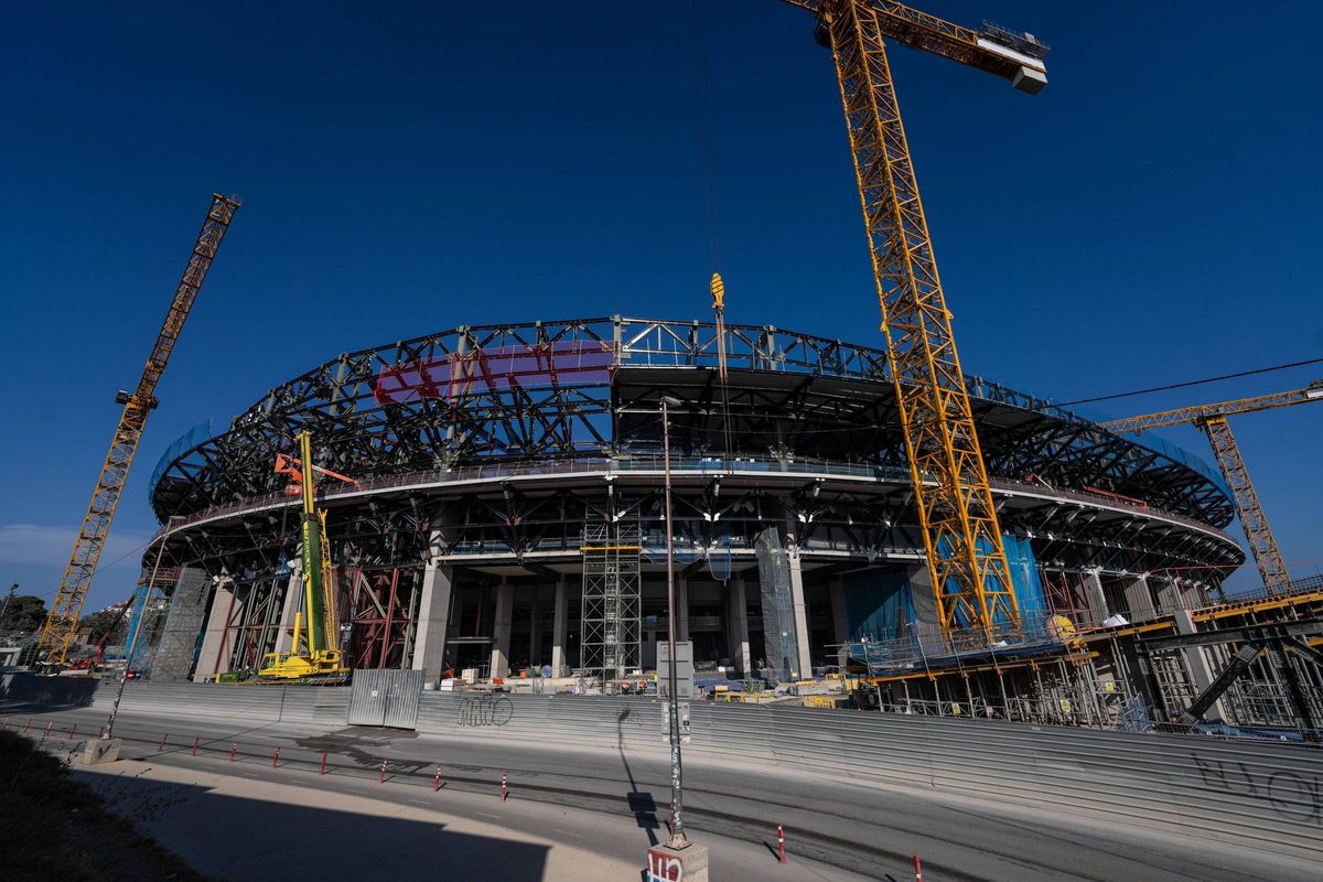 Las obras del Camp Nou, este mes de julio.