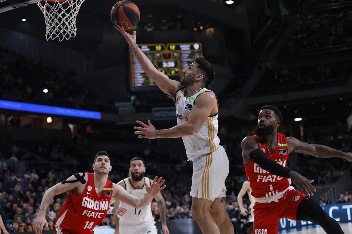 92-79: El Real Madrid recupera las buenas sensaciones en liga a costa del Girona