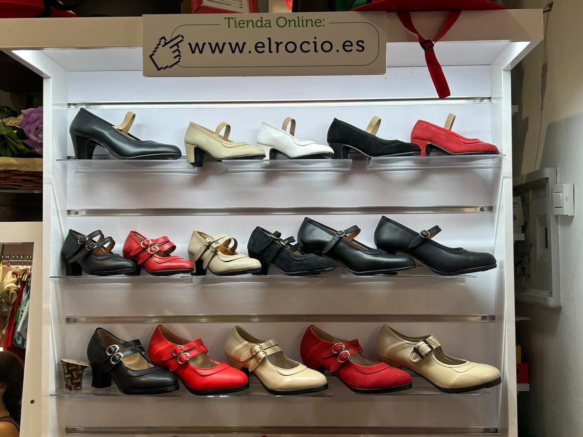 Tacones en la tienda El Rocío en Málaga