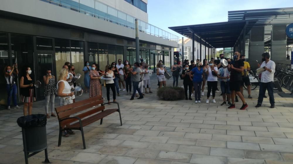 Manifestación de los comerciantes.