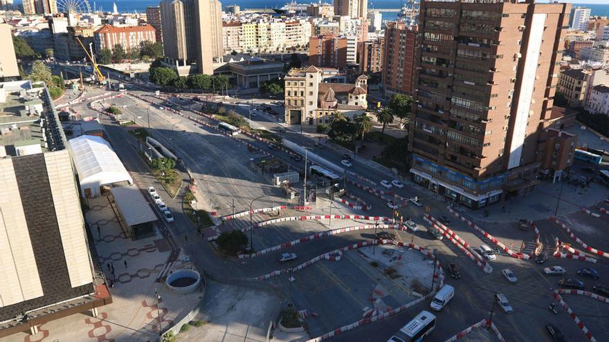 Foto de archivo de obras del metro en la avenida de Andalucía.