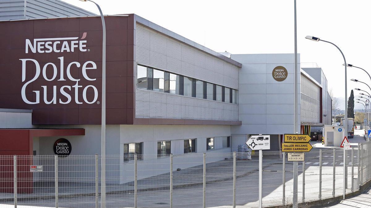 Exterior de les instal·lacions de Nestlé a Girona.