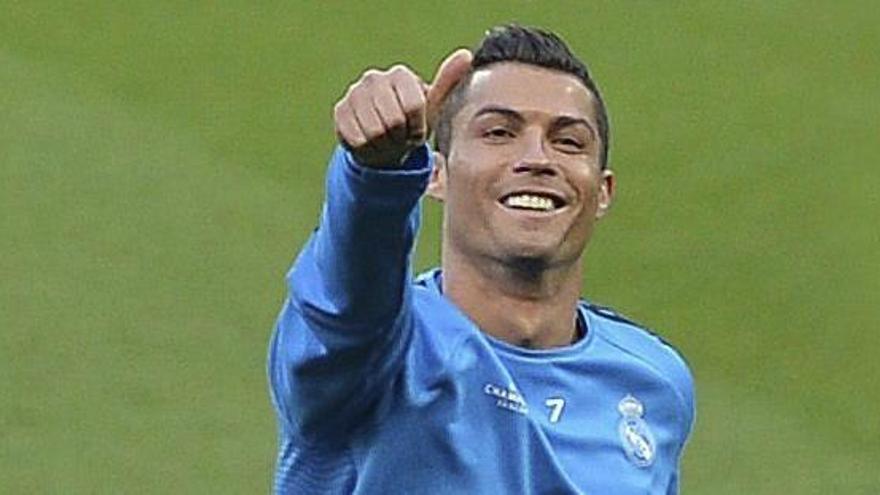 Ronaldo durante un entrenamiento con el Real Madrid.