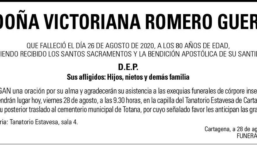 Dª Victoriana Romero Guerao