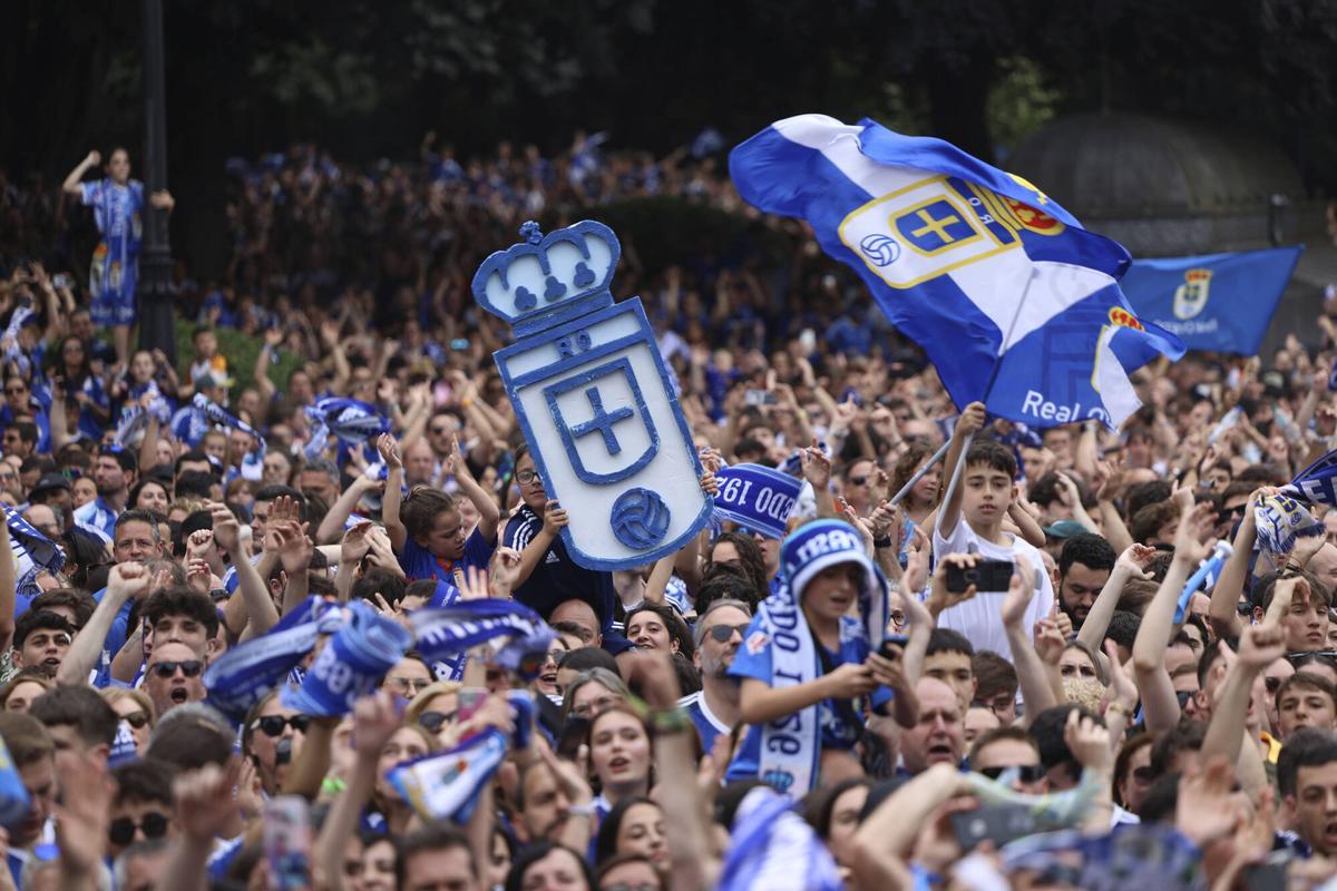 Fiesta celebración del ascenso del Real Oviedo a Primera División