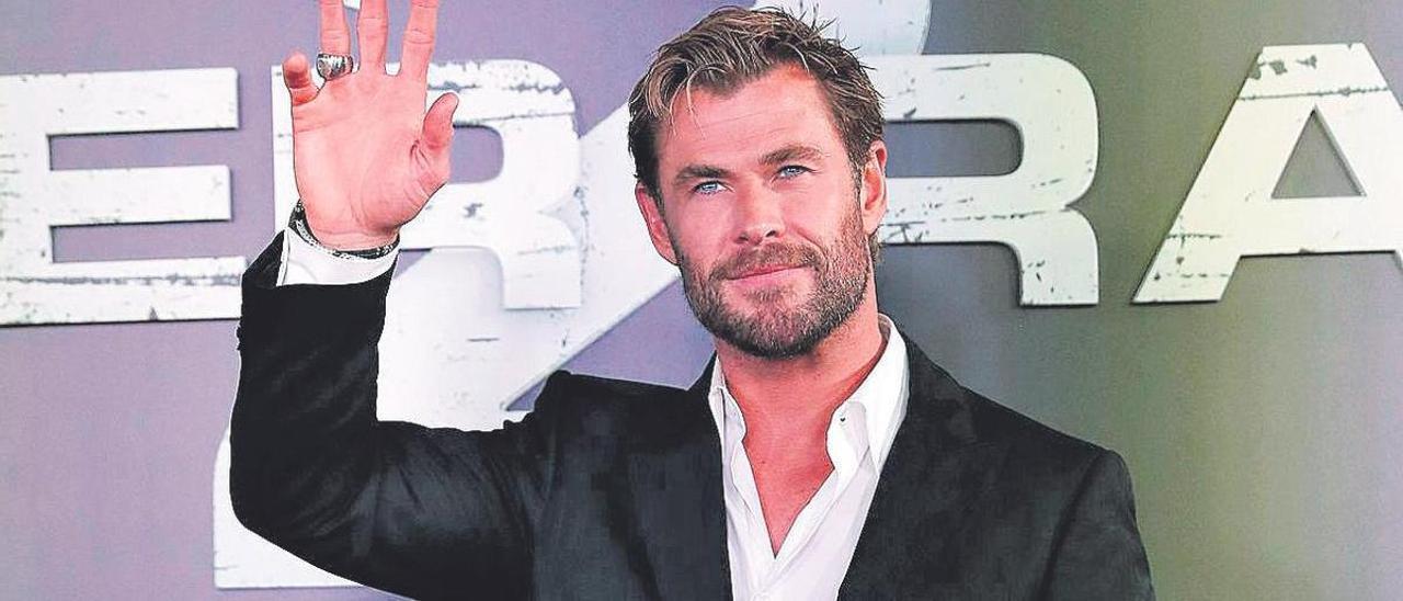 El actor Chris Hemsworth llega al estreno del filme 'Tyler Rake 2' en Madrid la semana pasada