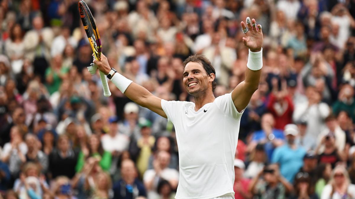 Nadal celebra su victoria ante el lituano Berankis, el pasado jueves.