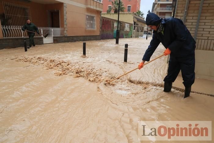 Temporal en Murcia: Los efectos de las lluvias en Los Alcázares y Cartagena