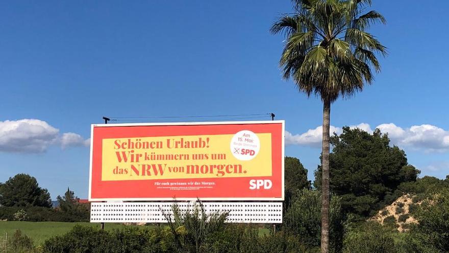 Nach &quot;Mallorca-Gate&quot;: SPD aus Nordrhein-Westfalen plakatiert an der Playa de Palma