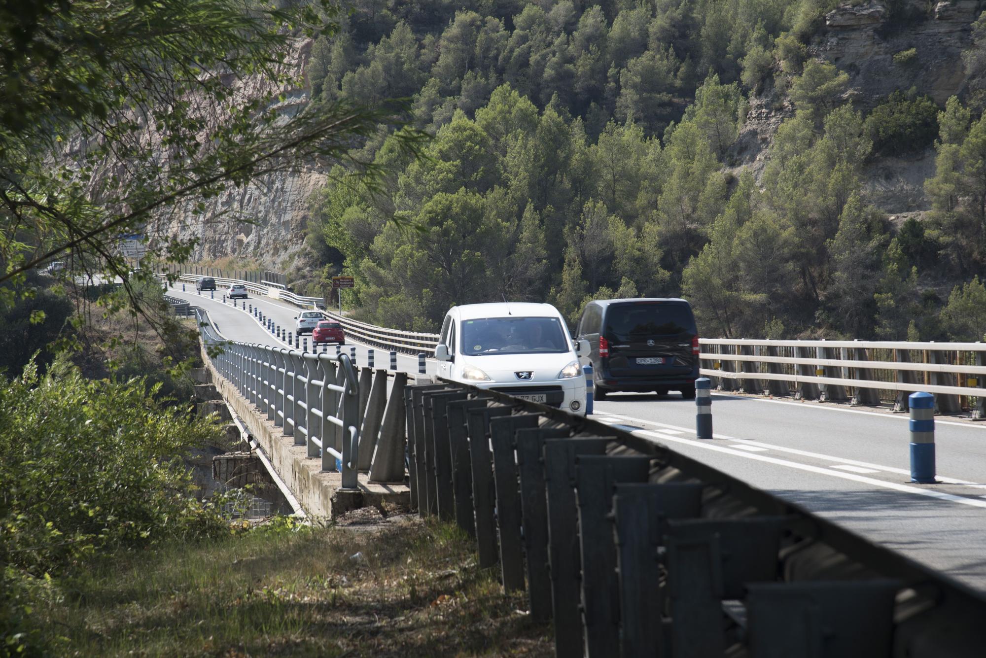 Arrangen el viaducte de la C-58 a Monistrol de Montserrat