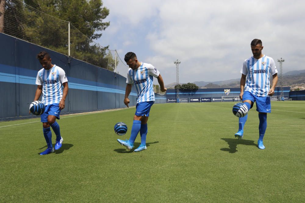 El Málaga CF presenta a Sadiku , González, y Benkhemassa