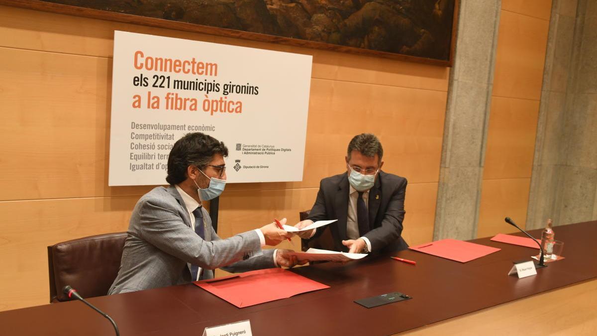 Inversió de 19.536.860 euros per al desplegament de 357 quilòmetres més de la xarxa pública de fibra òptica a les comarques gironines