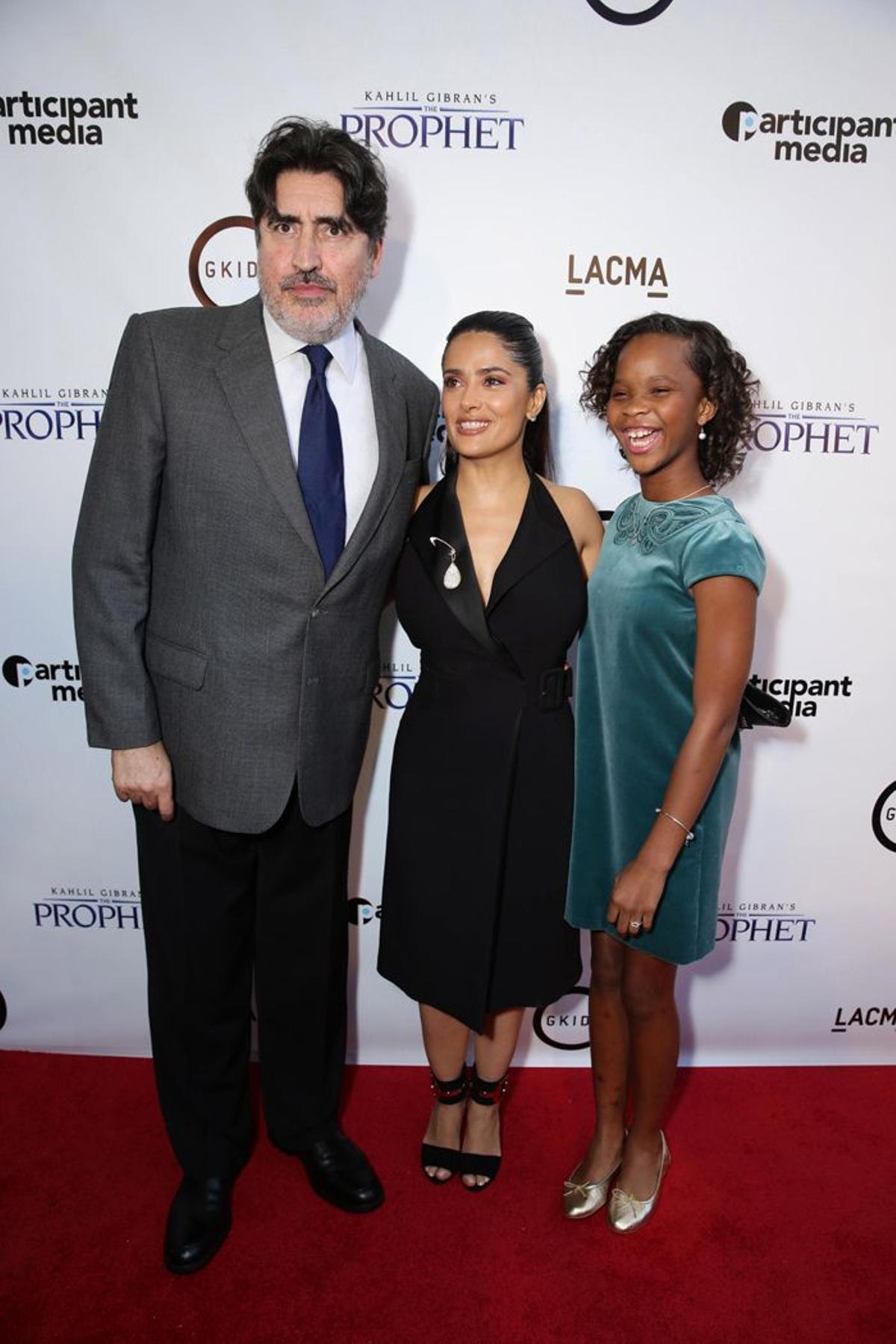 Alfred Molina, Salma Hayek y Quvenzhane Wallis en el estreno de 'El Profeta'