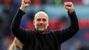 Guardiola, durante el partido ante el Chelsea de FA Cup