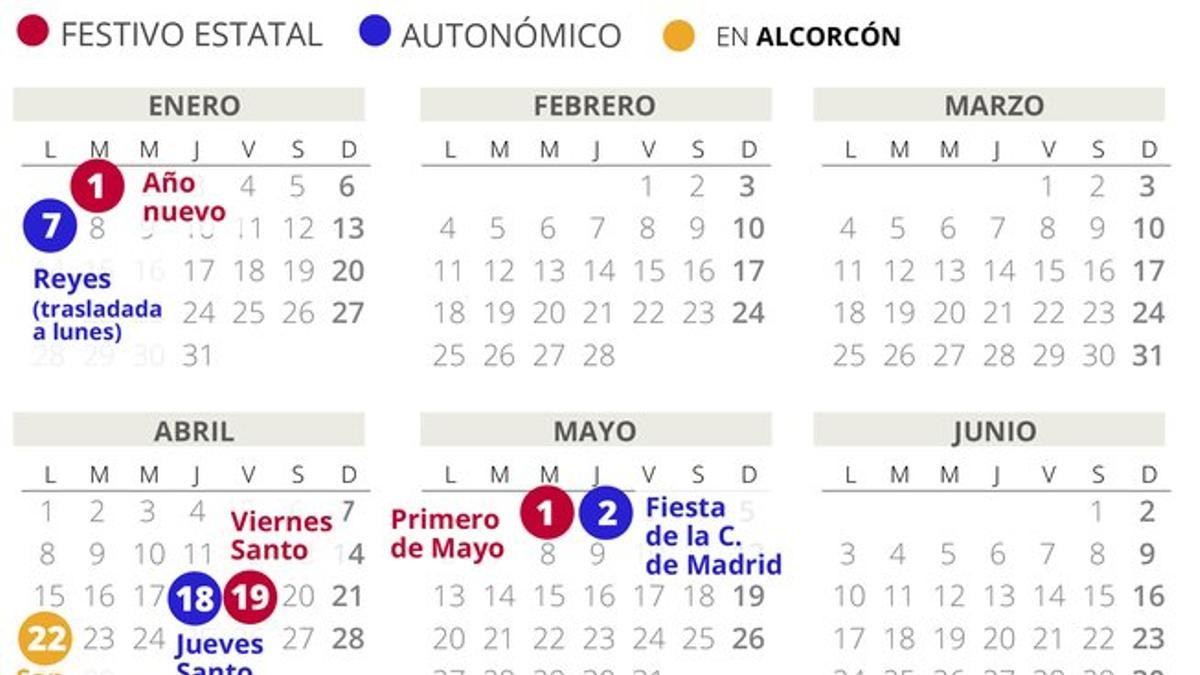 Calendario laboral 2019 Alcorcón