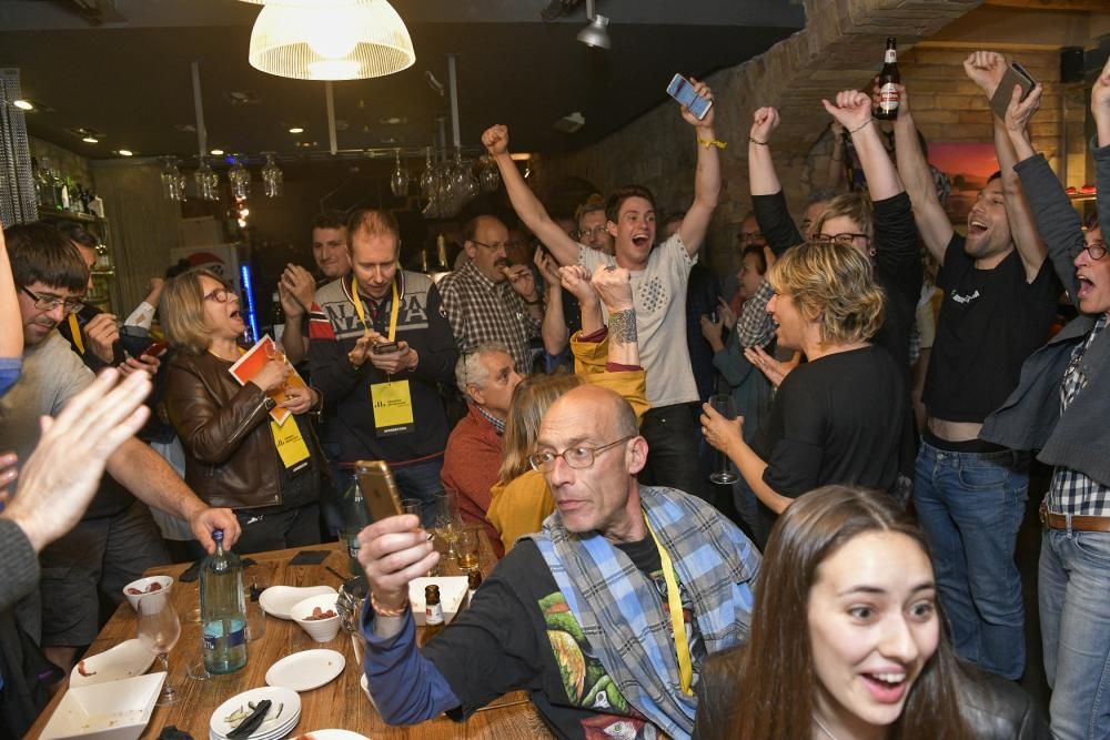 Celebració de Marc Aloy després de la victòria a l