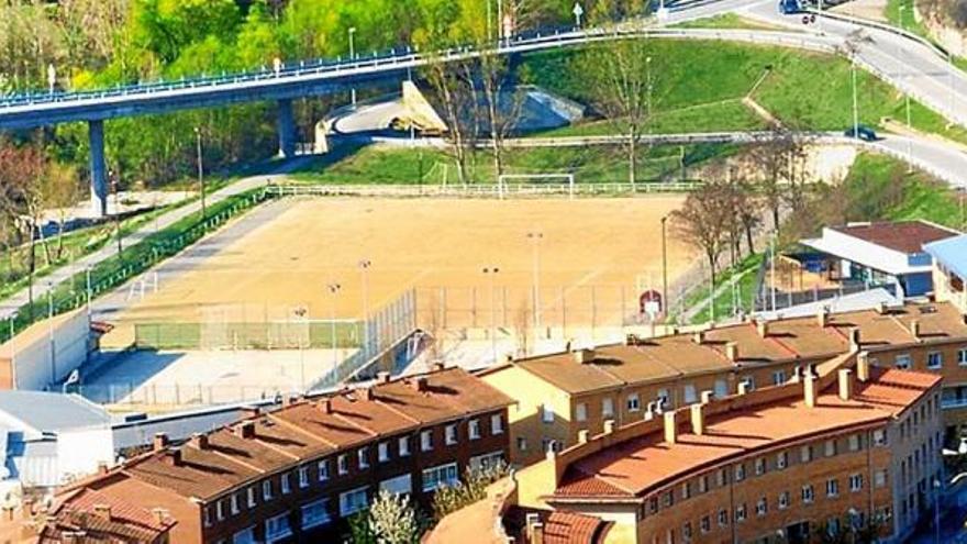 Camp de futbol de Guardiola de Berguedà, on jugarà el nou club