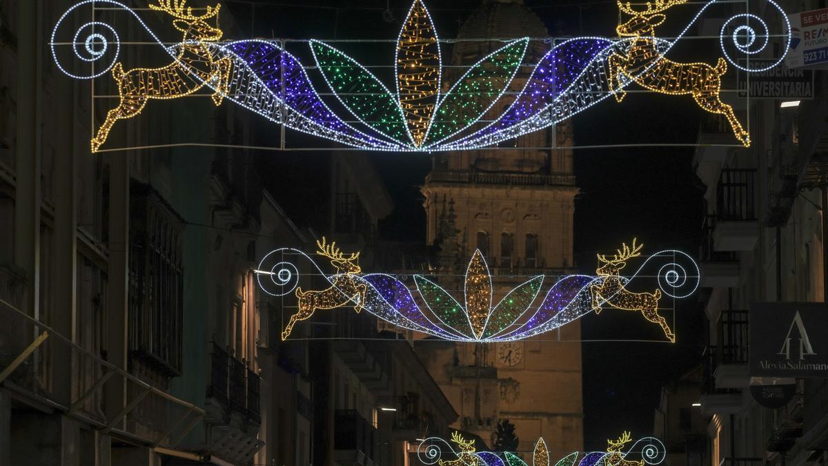 Luces de Navidad en Salamanca.