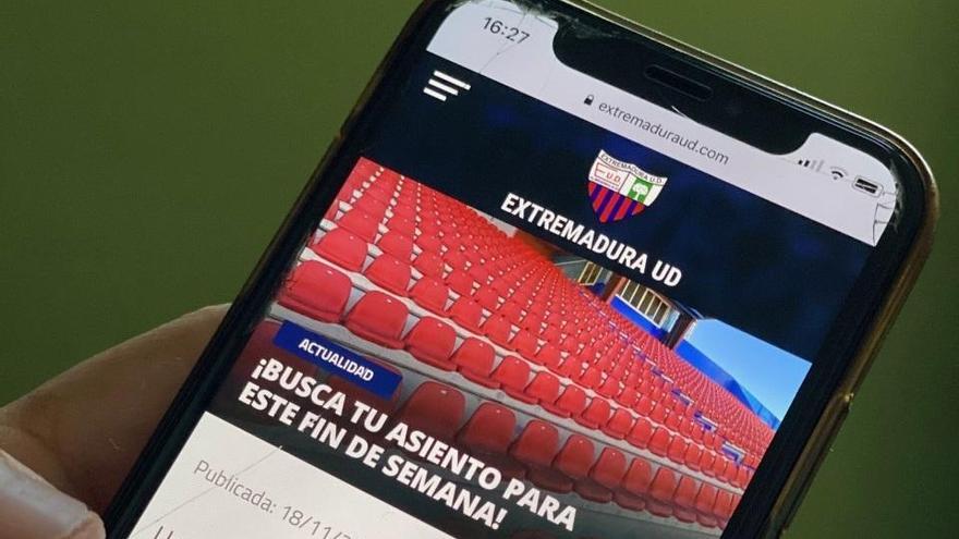 El Extremadura crea un buscador digital para que sus socios encuentren su asiento